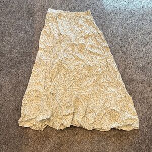 Brandy Melville Cream Floral Maxi Skirt
